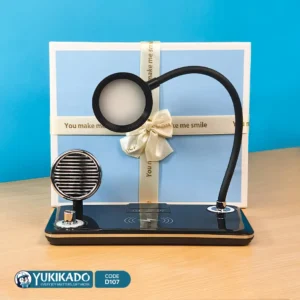 ست هدیه چراغ مطالعه اسپیکردار با شارژر وایرلس کد D107
