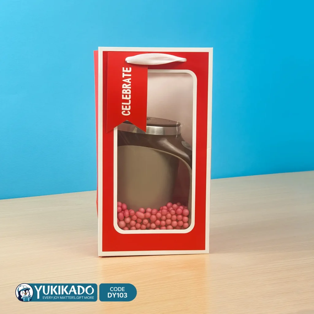 ماگ شارژی همزن‌دار DY103 همراه شاپینگ بگ و کارت تبریک